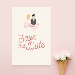Save the date dessin couple